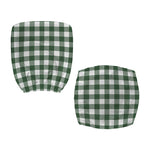 Forest Green Buffalo Check Pattern Print Office Chair Cover