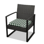 Forest Green Buffalo Check Pattern Print Outdoor Seat Cushion Cover