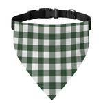 Forest Green Buffalo Check Pattern Print Over The Collar Dog Bandana