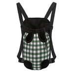 Forest Green Buffalo Check Pattern Print Pet Carrier Backpack