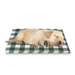 Forest Green Buffalo Check Pattern Print Pet Cooling Mat Cover