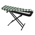 Forest Green Buffalo Check Pattern Print Piano Keyboard Cover