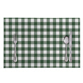 Forest Green Buffalo Check Pattern Print Placemat
