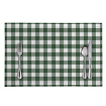 Forest Green Buffalo Check Pattern Print Placemat