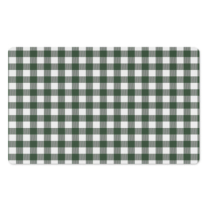 Forest Green Buffalo Check Pattern Print Polyester Doormat