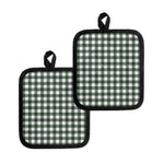Forest Green Buffalo Check Pattern Print Pot Holders