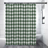 Forest Green Buffalo Check Pattern Print Premium Shower Curtain