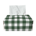 Forest Green Buffalo Check Pattern Print Rectangle Tissue Box Cover