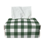 Forest Green Buffalo Check Pattern Print Rectangle Tissue Box Cover