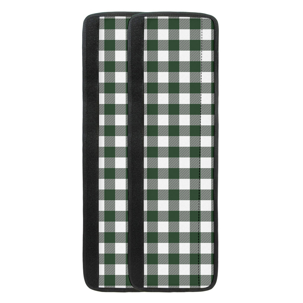 Forest Green Buffalo Check Pattern Print Refrigerator Handle Covers
