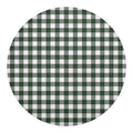 Forest Green Buffalo Check Pattern Print Round Blanket