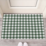 Forest Green Buffalo Check Pattern Print Rubber Doormat