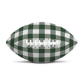 Forest Green Buffalo Check Pattern Print Rugby Ball