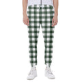 Forest Green Buffalo Check Pattern Print Joggers