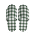 Forest Green Buffalo Check Pattern Print Slippers