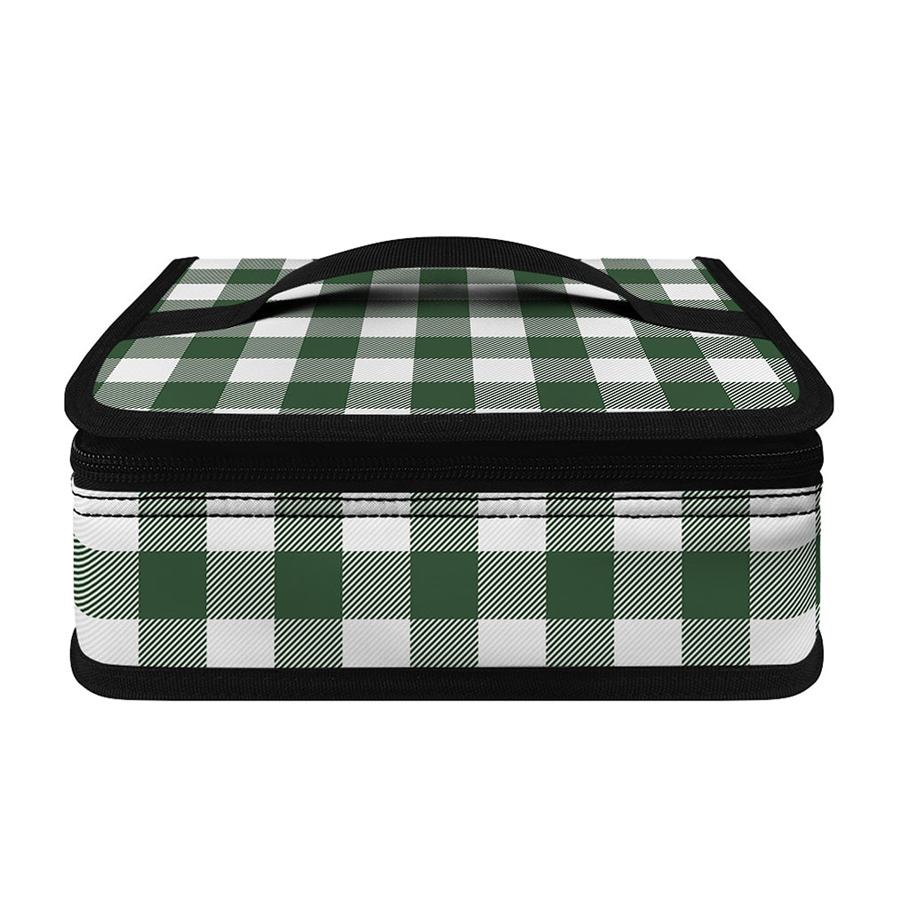 Forest Green Buffalo Check Pattern Print Small Lunch Bag
