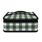 Forest Green Buffalo Check Pattern Print Small Lunch Bag