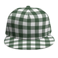 Forest Green Buffalo Check Pattern Print Snapback Cap