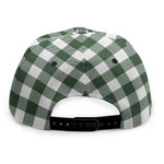 Forest Green Buffalo Check Pattern Print Snapback Cap