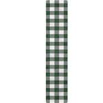 Forest Green Buffalo Check Pattern Print Table Runner