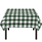 Forest Green Buffalo Check Pattern Print Tablecloth