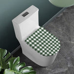 Forest Green Buffalo Check Pattern Print Toilet Lid Cover