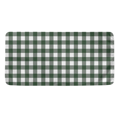 Forest Green Buffalo Check Pattern Print Towel