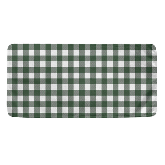Forest Green Buffalo Check Pattern Print Towel
