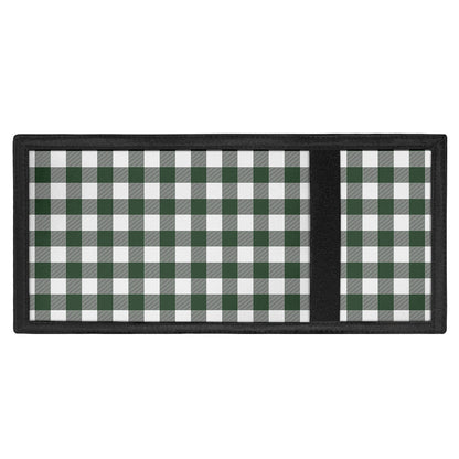 Forest Green Buffalo Check Pattern Print Trifold Wallet