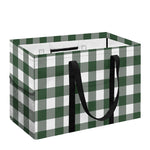 Forest Green Buffalo Check Pattern Print Utility Tote Bag