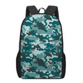 Forest Green Camouflage Print 17 Inch Backpack