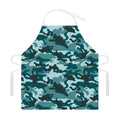 Forest Green Camouflage Print Adjustable Apron
