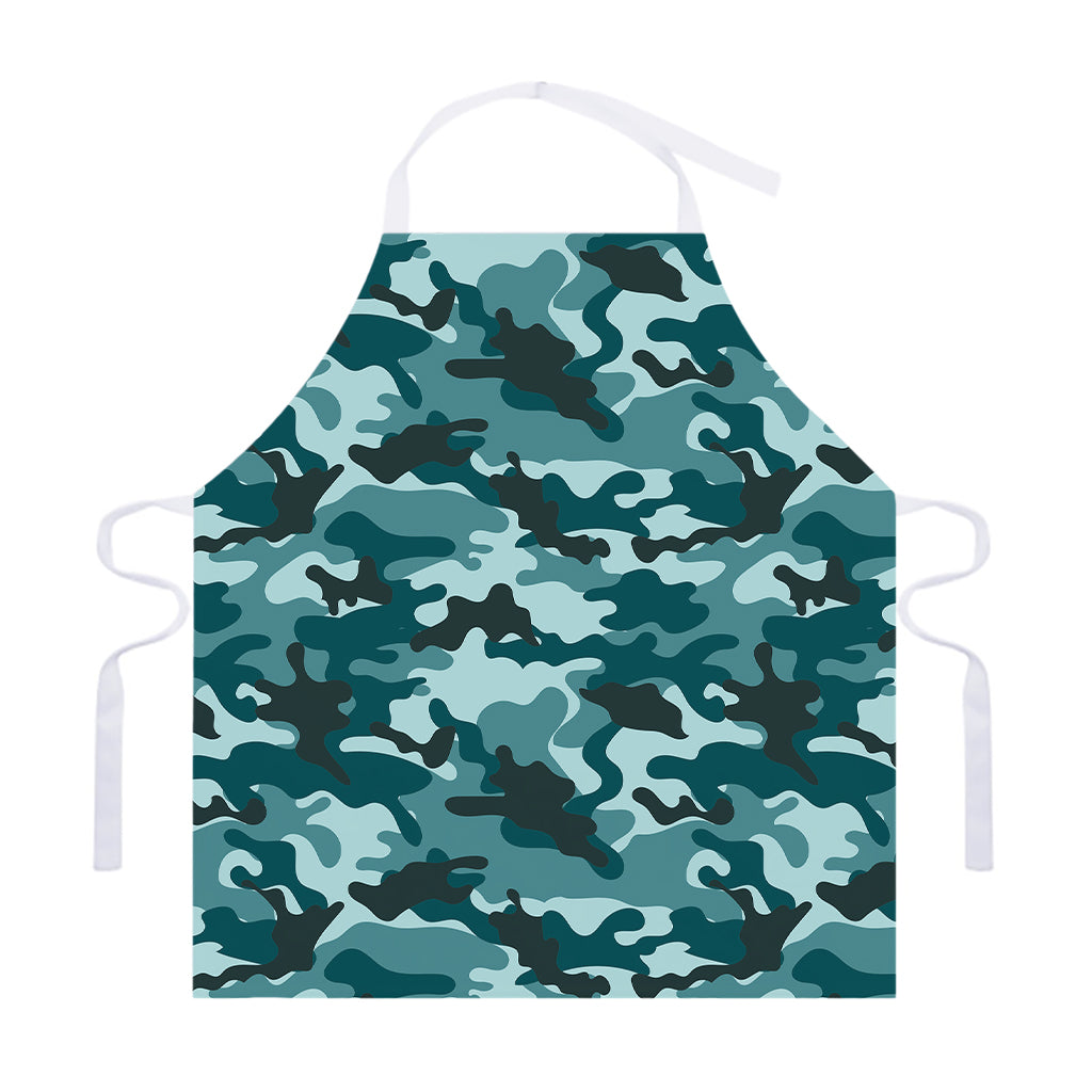 Forest Green Camouflage Print Adjustable Apron