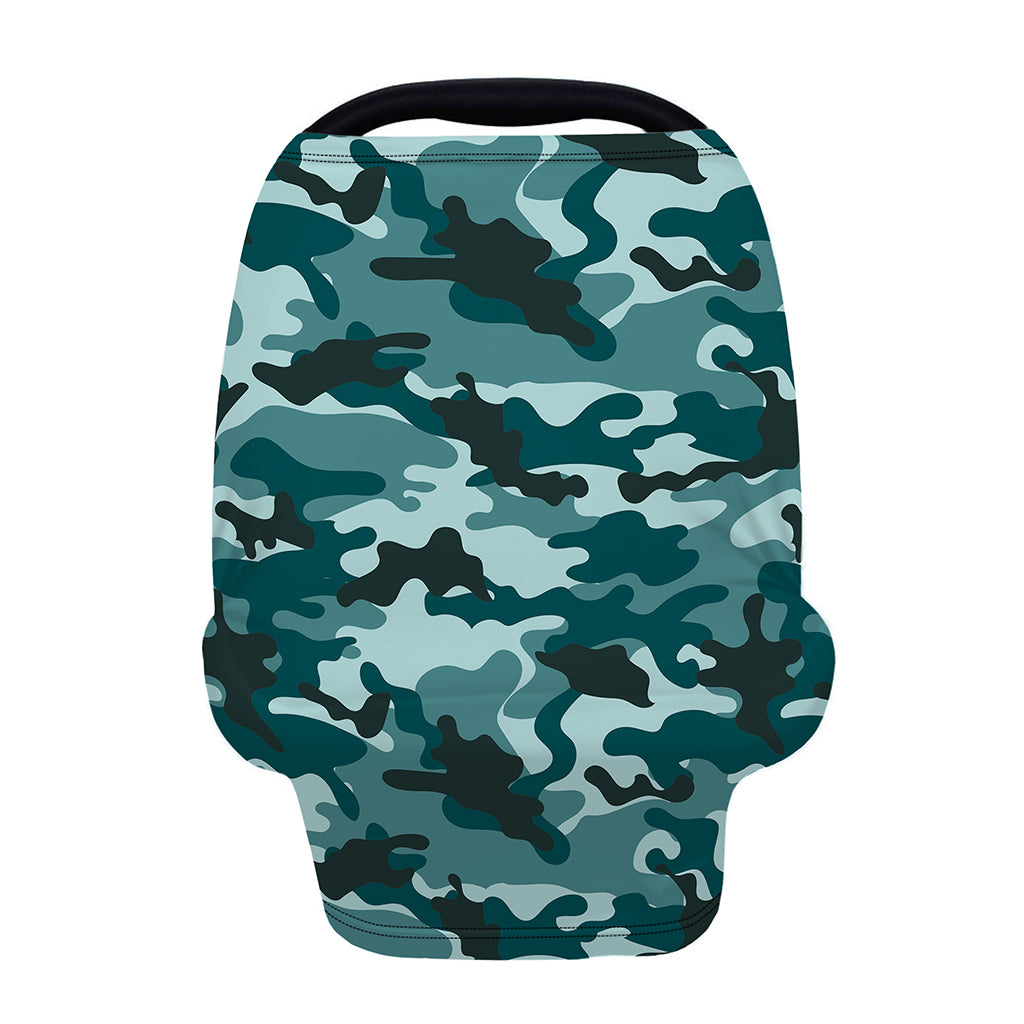 Forest Green Camouflage Print Baby Seat Cover