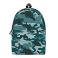 Forest Green Camouflage Print School Backpack