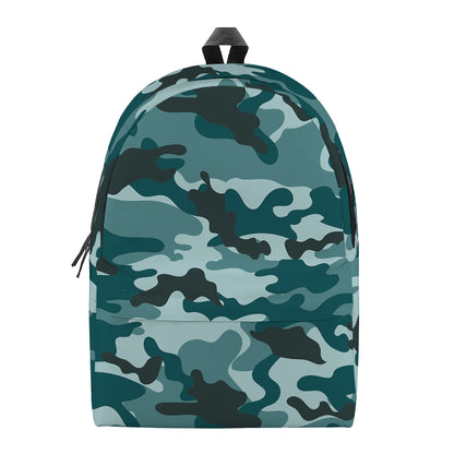 Forest Green Camouflage Print Backpack