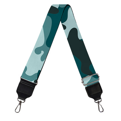 Forest Green Camouflage Print Bag Strap