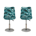 Forest Green Camouflage Print Bar Stool Covers