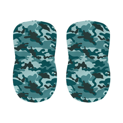 Forest Green Camouflage Print Bar Stool Covers