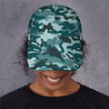 Forest Green Camouflage Print Baseball Cap