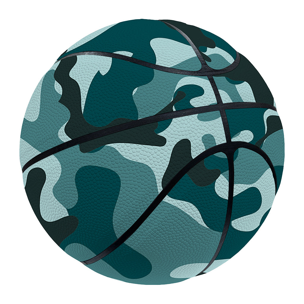 Forest Green Camouflage Print Basketball