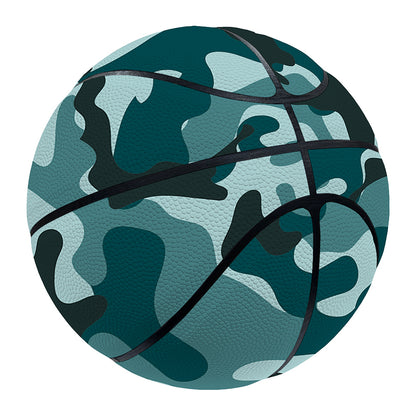 Forest Green Camouflage Print Basketball