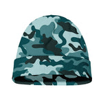 Forest Green Camouflage Print Beanie