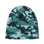 Forest Green Camouflage Print Beanie