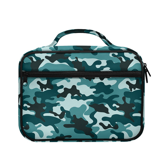 Forest Green Camouflage Print Briefcase Bible Bag