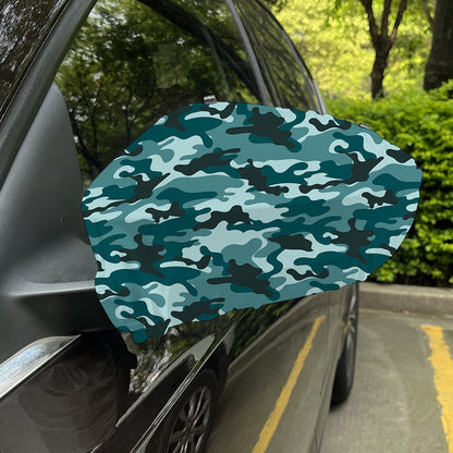 Forest Green Camouflage Print Car Side Mirror Covers
