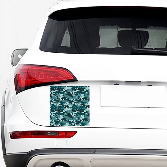 Forest Green Camouflage Print Car Sticker