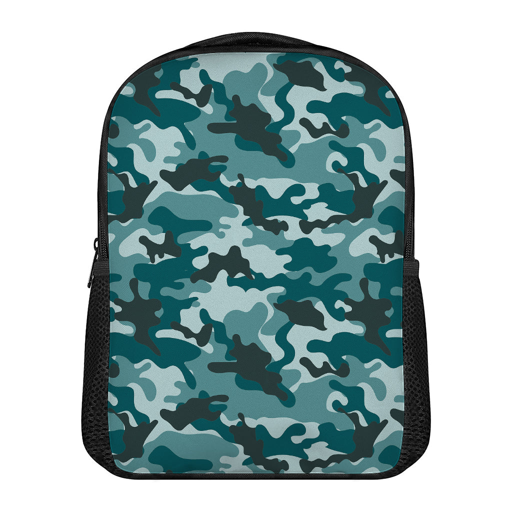 Forest Green Camouflage Print Casual Backpack