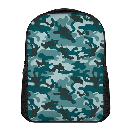 Forest Green Camouflage Print Casual Backpack