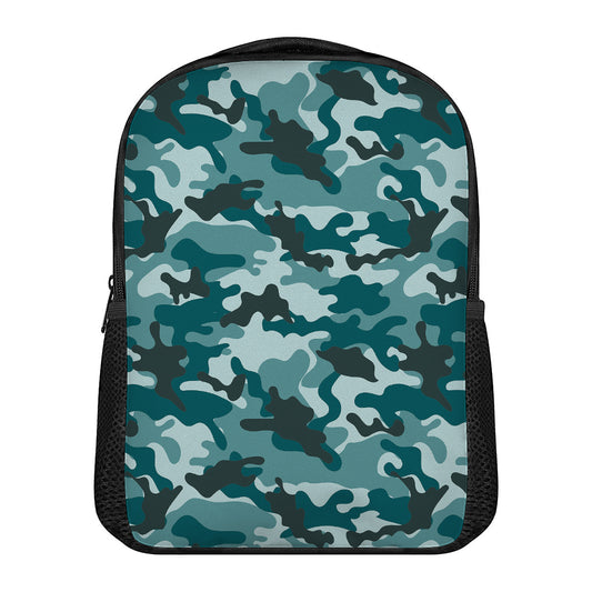 Forest Green Camouflage Print Casual Backpack